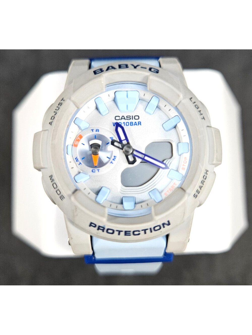 Casio Women's Watch Baby-G BGA-185-2A Lt. Blue/Gray Analog Digital Works